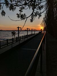 Scenic view of sea against sky at sunset