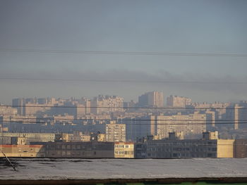 Buildings against sky in city