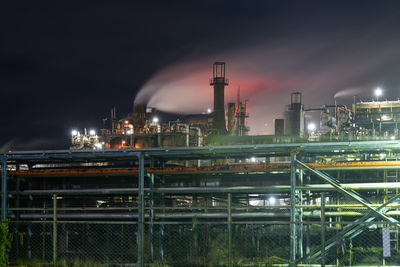 Illuminated city at night