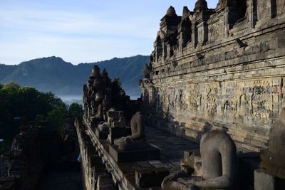 Low angle view of old ruin