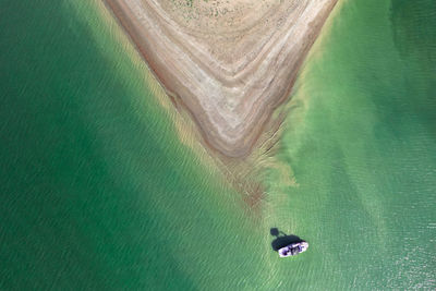 High angle view of sea