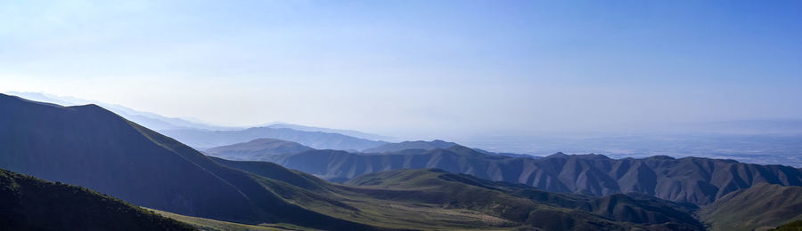 Panoramic view of mountains against sky