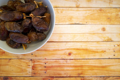 High angle view of food on table