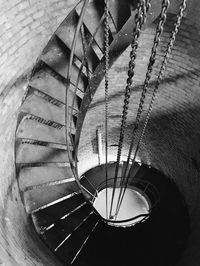 Low angle view of spiral staircase