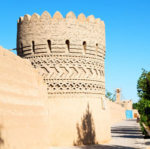 Low angle view of historical building against clear sky