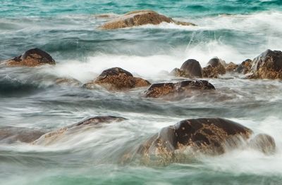 Scenic view of sea waves