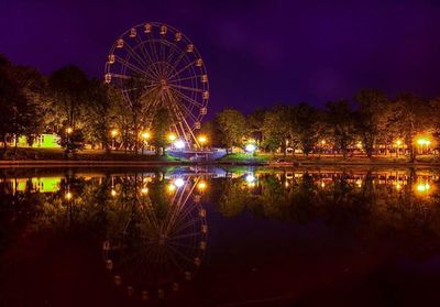 Ferris wheel at night