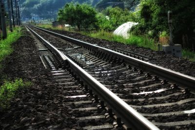 Train on railroad track