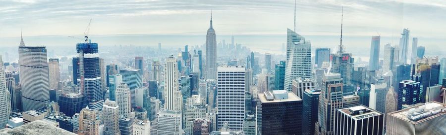 Aerial view of buildings in city