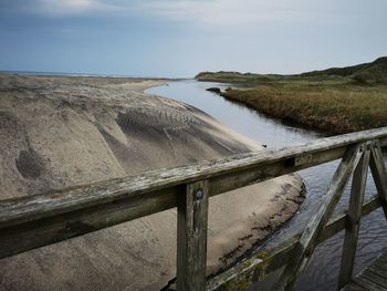 Scenic view of land against sky