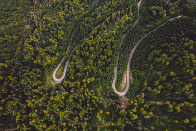 High angle view of road