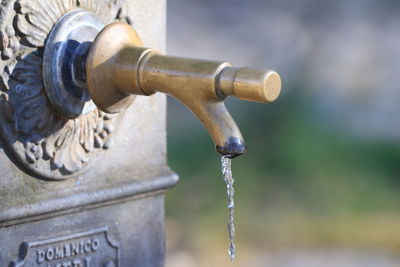 Close-up of water fountain