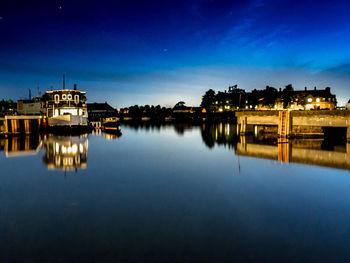 Reflection of buildings in water