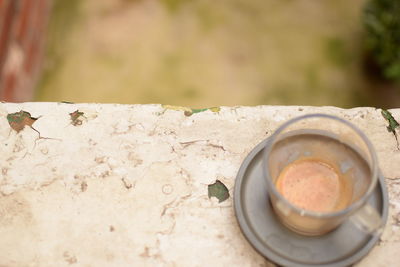 Close-up view of cup
