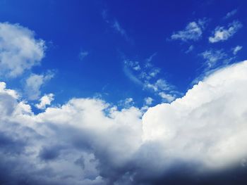 Low angle view of clouds in sky