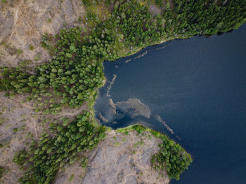 High angle view over rose valley lake - kelowna - canada