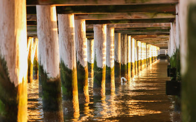 Full frame shot of built structure in water