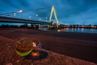 Severin's bridge at night, cologne germany.