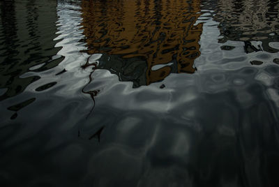 Full frame shot of river with reflection