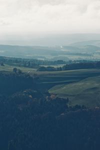 High angle view of landscape against sky