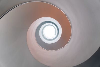 Directly below shot of spiral staircase