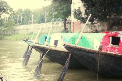 Boats in river