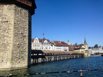 Built structure against clear blue sky