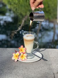 Close-up of drink on table