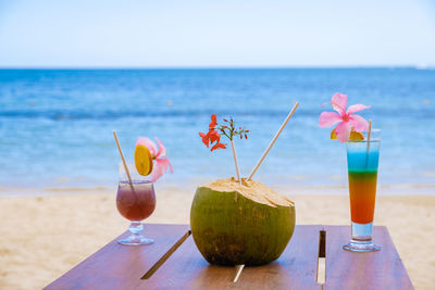 Close-up of drink on table