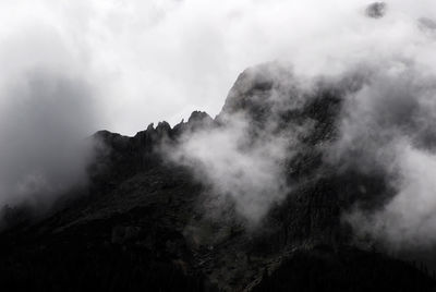 Low angle view of mountain against sky