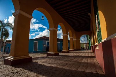 Empty corridor of building