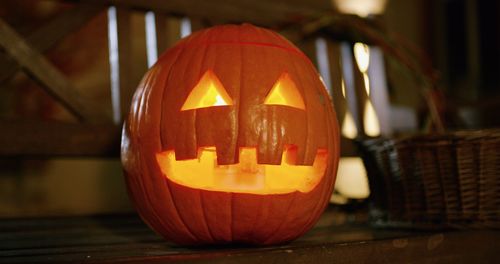 Close-up of halloween pumpkin