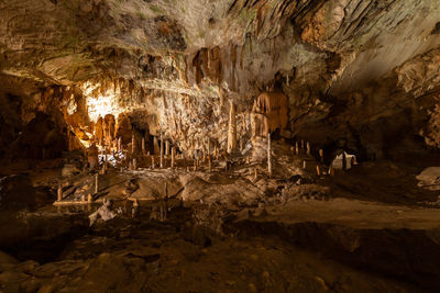 Rock formations in cave