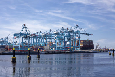 Cranes at commercial dock