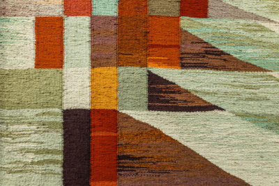 Retro carpet texture with hand-made geometric pattern