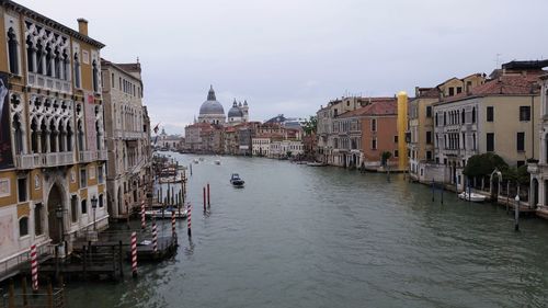 View of canal passing through city