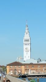 Clock tower against blue sky