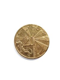 Close-up of coin against white background