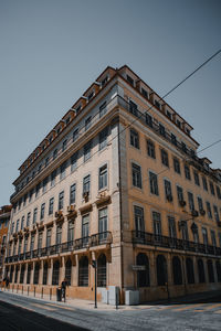 Low angle view of building against clear sky