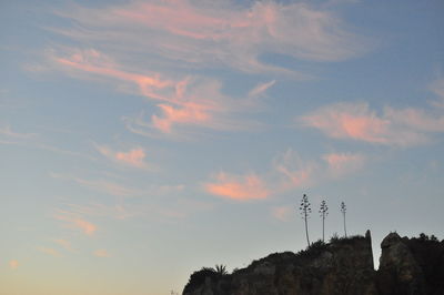 Low angle view of cloudy sky