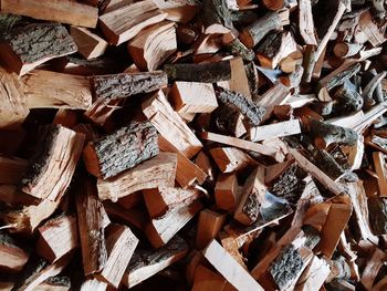 Detail shot of firewood