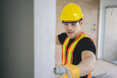 Man working at construction site