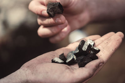 Close-up of hand holding toy