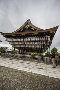 Exterior of temple building against sky