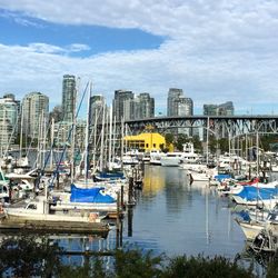 Boats in harbor