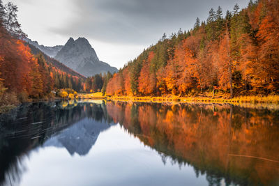 An alp lake in autumn 