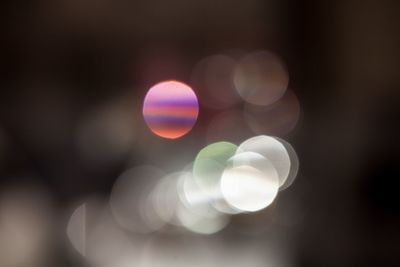 Defocused image of illuminated lights