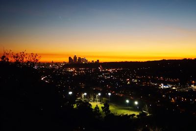 City at sunset