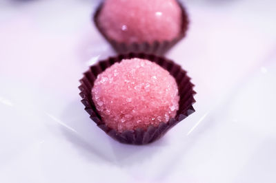 Close-up of cupcakes on plate