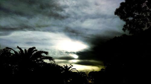 Low angle view of cloudy sky